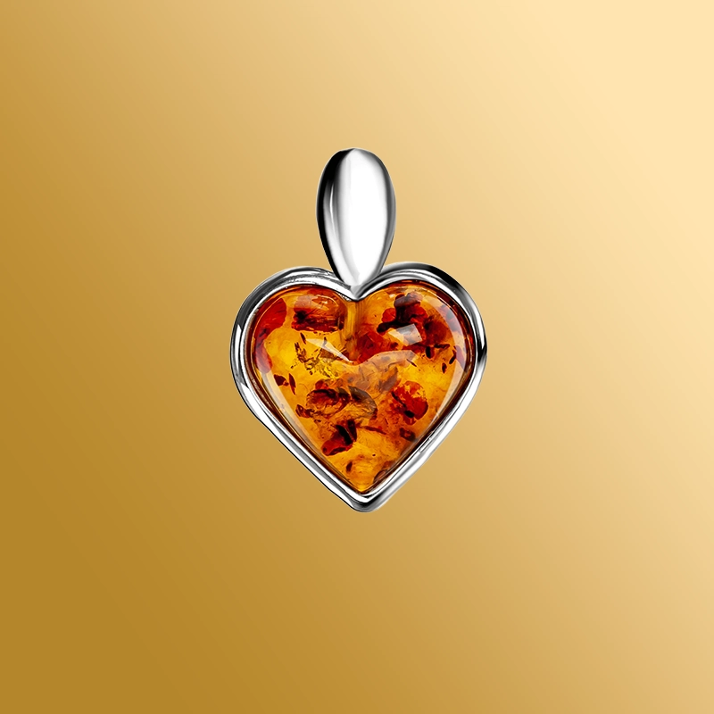 Подвески посеребрение с янтарем