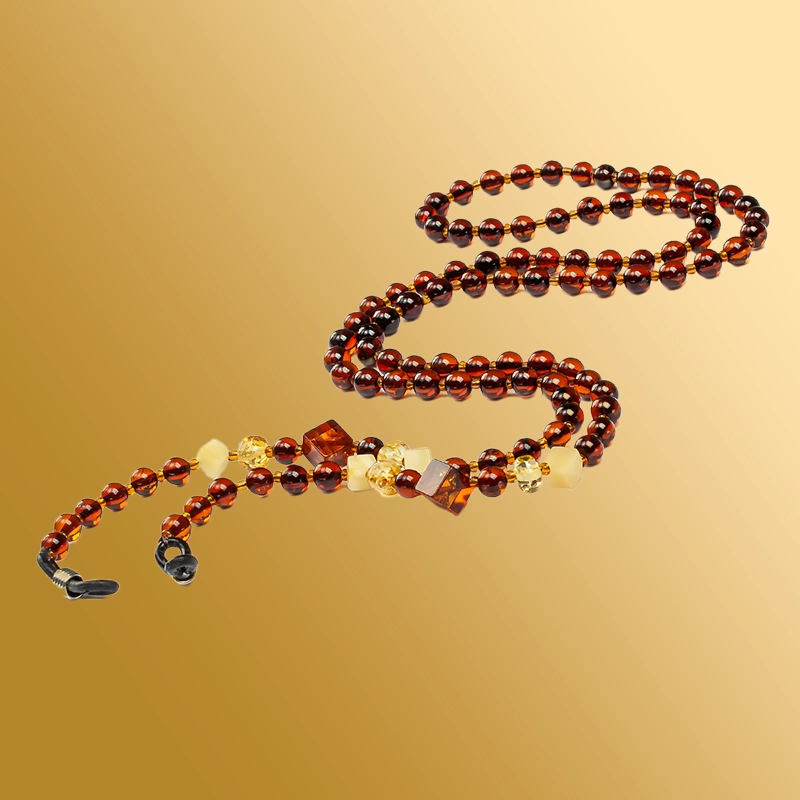Цепочки для очков из янтаря